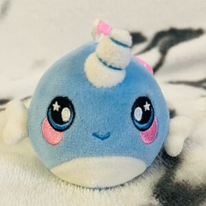 Squeezamals Series 2 “Nadia Narwhal” Grape Scented Bag Clip-On - NWOT